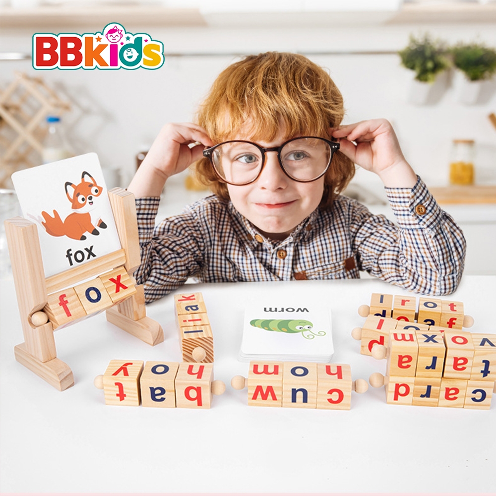 Bộ Đánh Vần Các Âm BBkids, Thẻ Flash Câu Đố, Đồ Chơi Bảng Chữ Cái, Trò Chơi Học Tiếng Anh - BB018