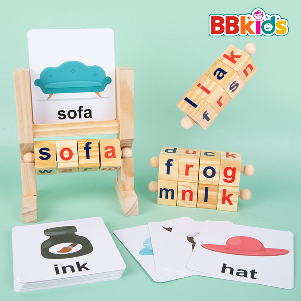 Bộ Đánh Vần Các Âm BBkids, Thẻ Flash Câu Đố, Đồ Chơi Bảng Chữ Cái, Trò Chơi Học Tiếng Anh - BB018