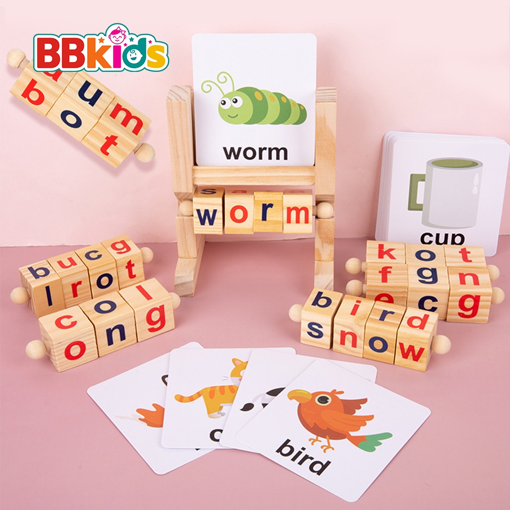 Bộ Đánh Vần Các Âm BBkids, Thẻ Flash Câu Đố, Đồ Chơi Bảng Chữ Cái, Trò Chơi Học Tiếng Anh - BB018