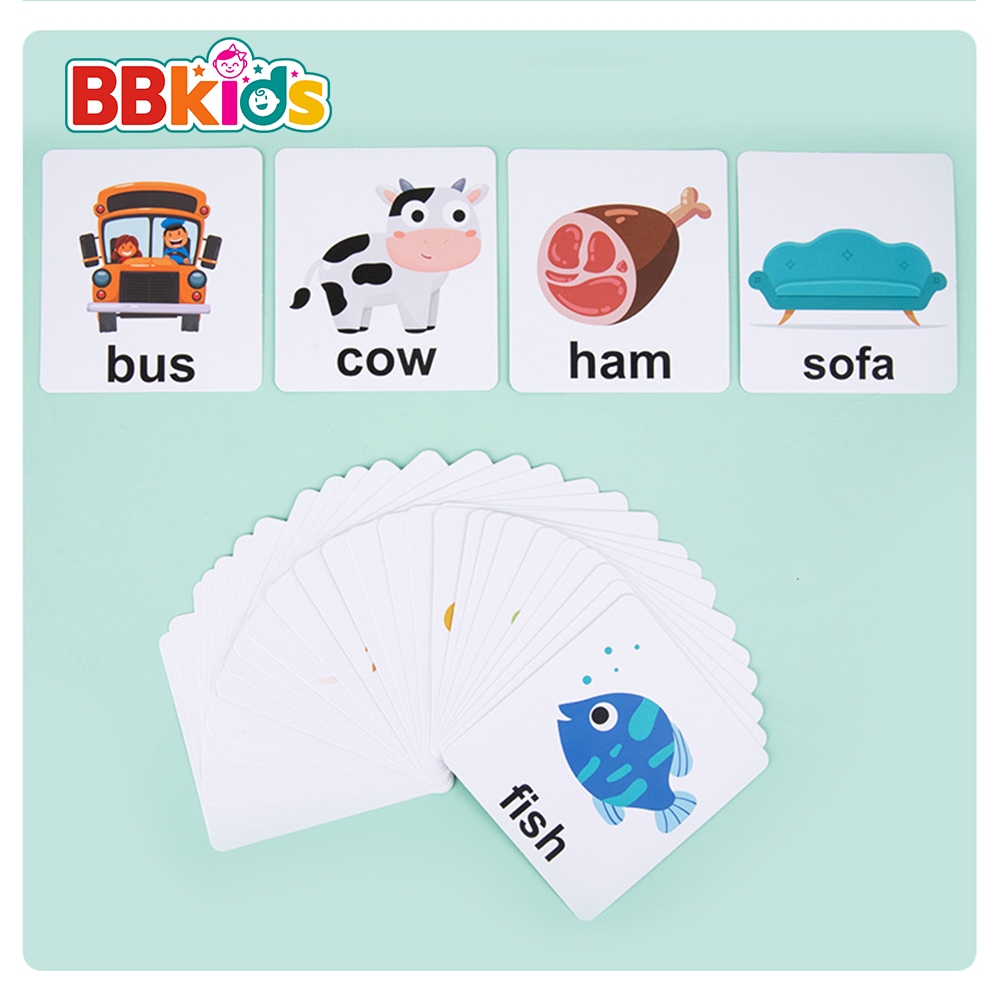Bộ Đánh Vần Các Âm BBkids, Thẻ Flash Câu Đố, Đồ Chơi Bảng Chữ Cái, Trò Chơi Học Tiếng Anh - BB018