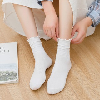 Tất nữ cổ nhún cotton gân mềm mại co giãn 4 chiều KING SHOP T23