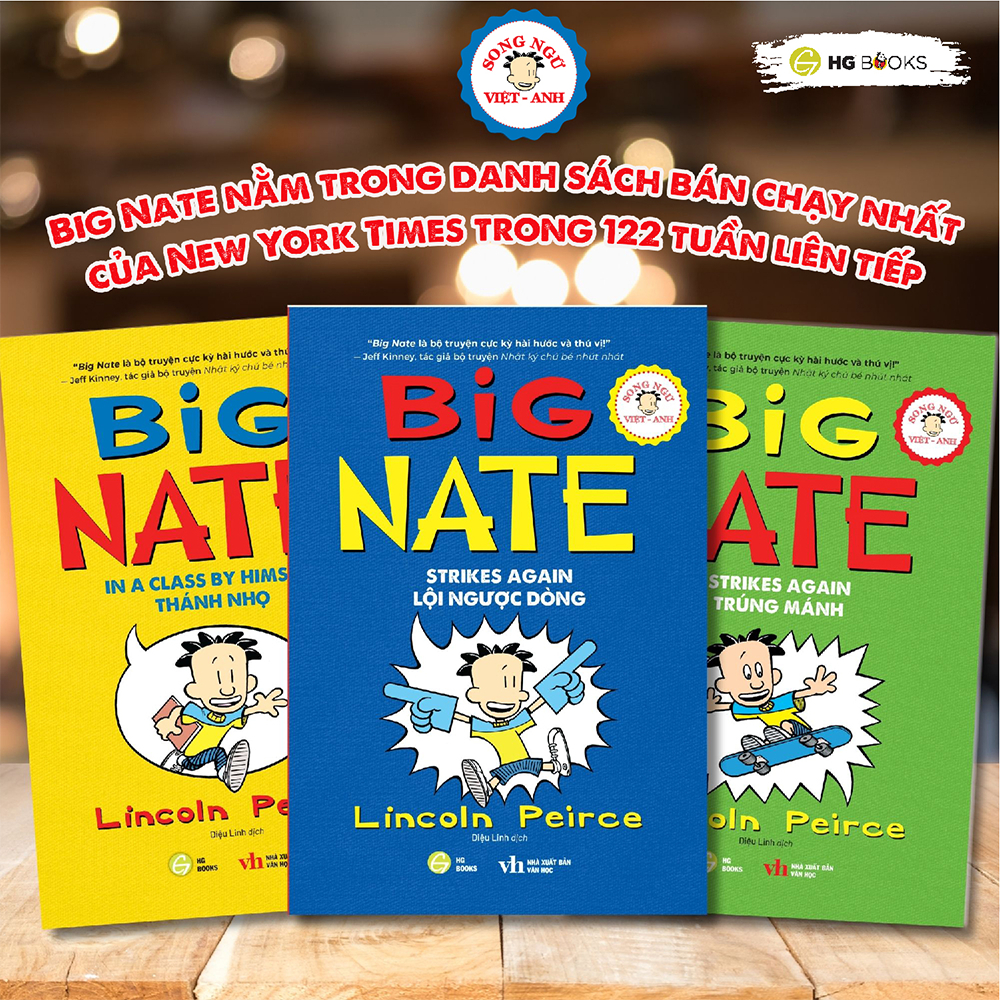 Ảnh Combo 3 cuốn sách song ngữ thiếu nhi Big Nate - Truyện tranh hài hước vui nhộn 2