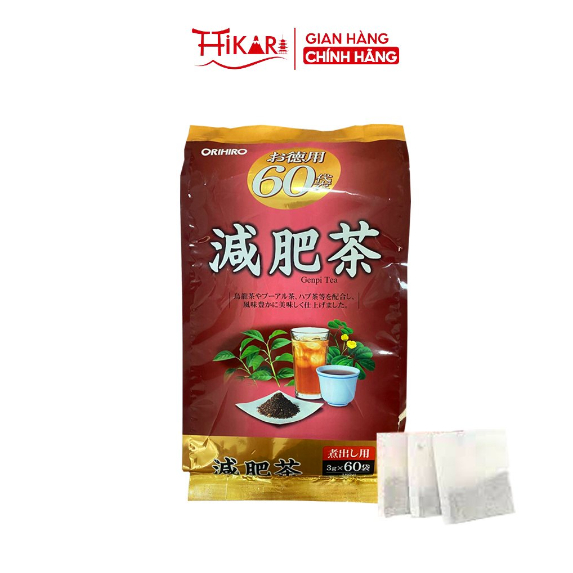Ảnh Trà giảm cân Orihiro hỗ trợ thanh lọc thải độc giảm mỡ thừa Nhật Bản 60 gói 4