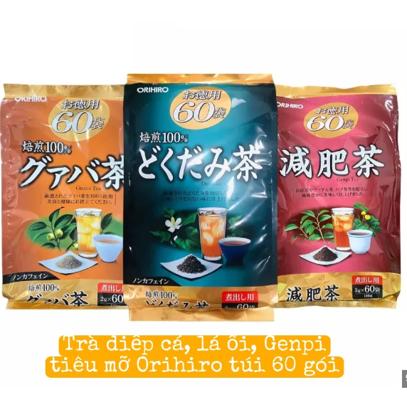 Ảnh Trà giảm cân Orihiro hỗ trợ thanh lọc thải độc giảm mỡ thừa Nhật Bản 60 gói 2