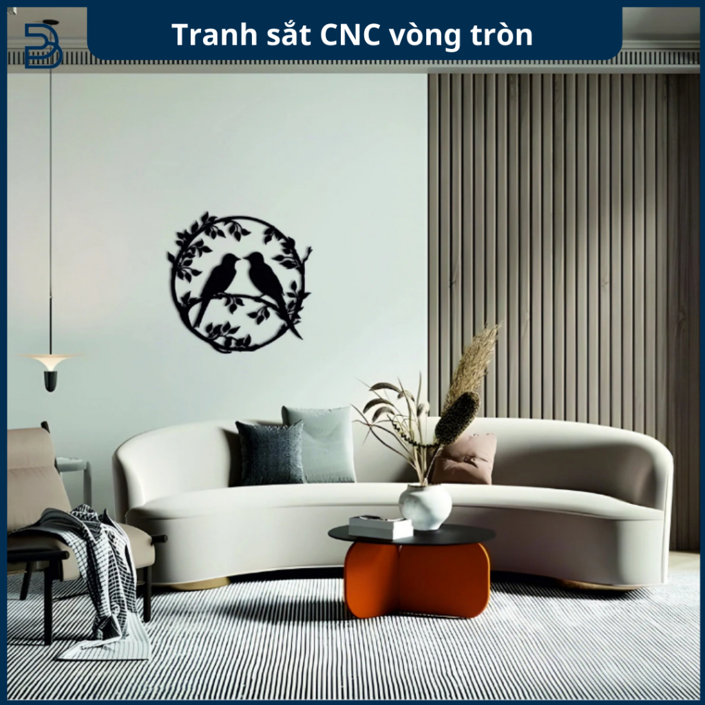 Tranh sắt CNC B11 | Tranh sắt CNC vòng tròn