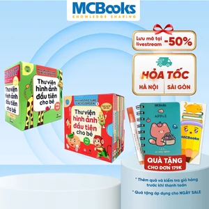Sách - Combo Bộ Hộp Thư Viện Hình Ảnh Đầu Tiên Cho Bé Từ 0-6 Tuổi Song Ngữ Việt Anh ( Tập 1 + Tập 2)