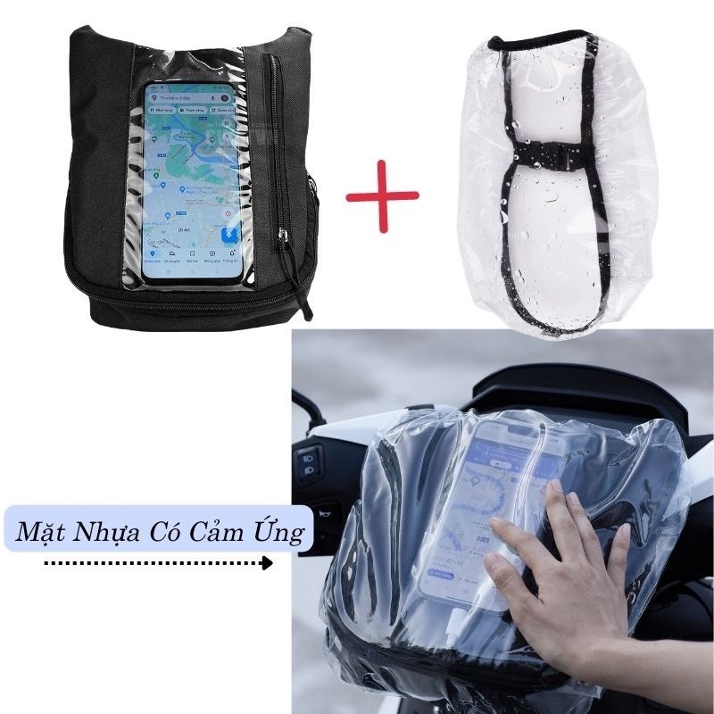 Túi treo đầu xe máy , túi treo ghi đông xe máy , để điện thoại , đồ tiện dụng