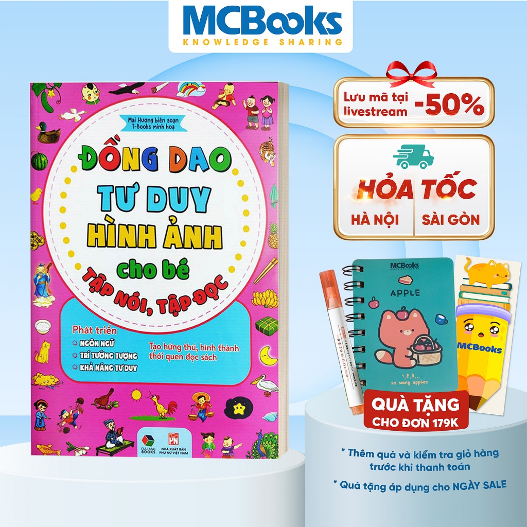 Sách - Đồng Dao Tư Duy Hình Ảnh Cho Bé Tập Nói, Tập Đọc