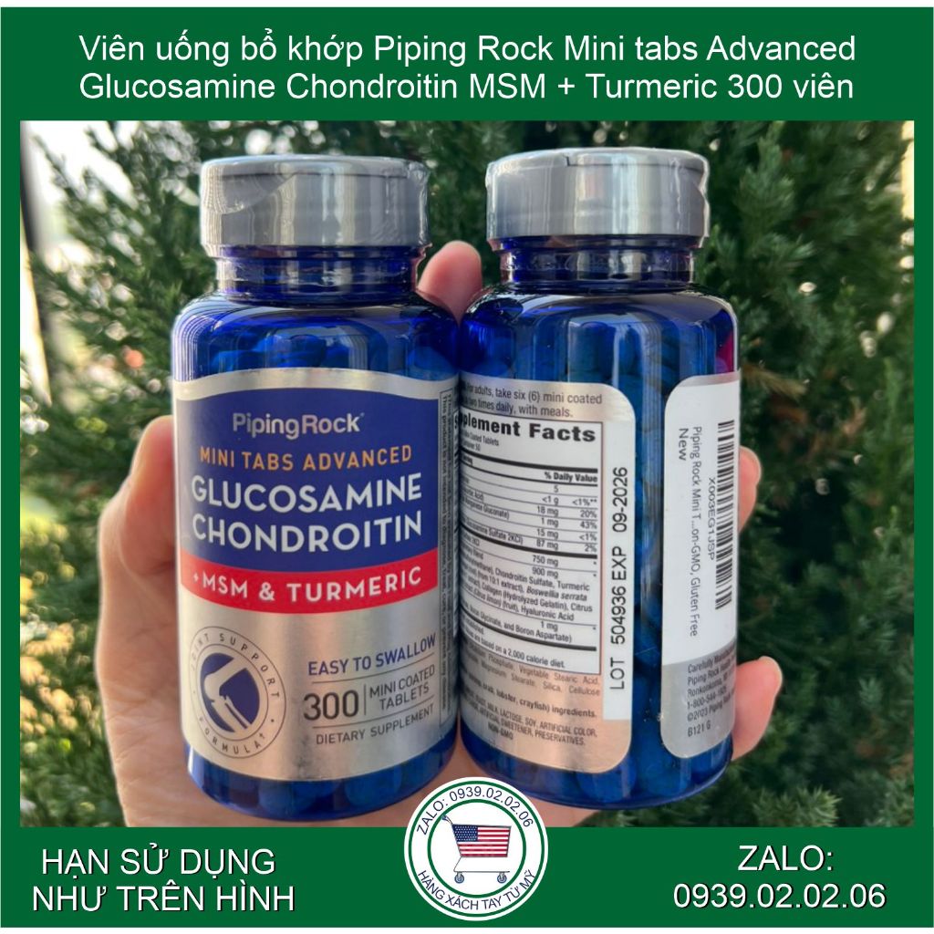 Viên uống Mini Tabs Advanced Glucosamine Chondroitin MSM Plus Turmeric ...