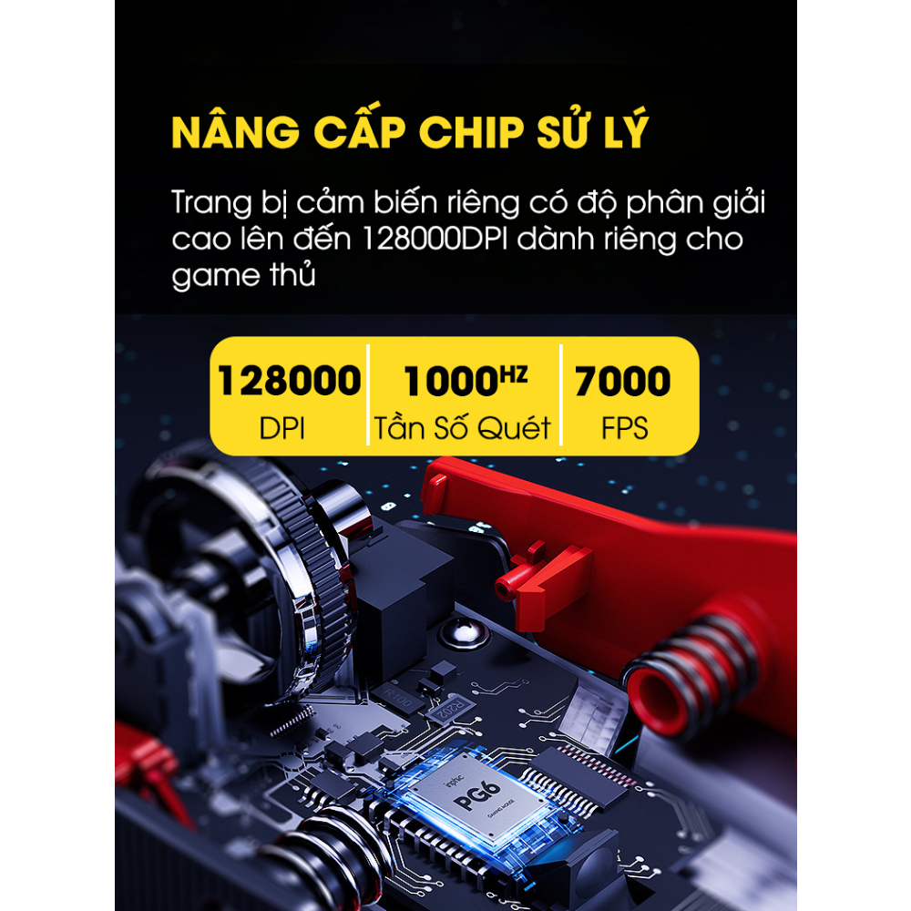 Chuột Gaming Chính Hãng DEIOG G2 Led RGB 16 Triệu Màu 2400 DPI macro app game moba FPS ghìm tầm