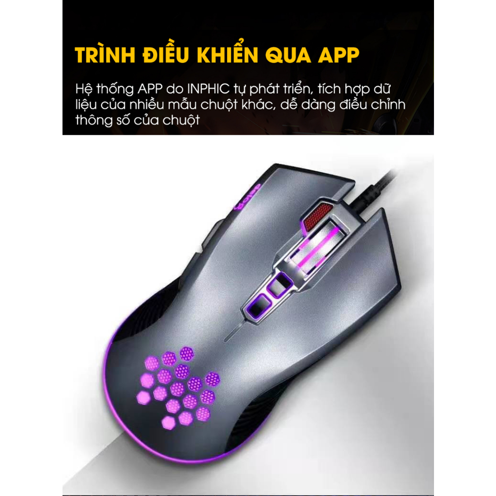 Chuột Gaming Chính Hãng DEIOG G4 Cho Game Thủ Chơi Pubg Độ Nhạy Cực Cao Siêu Mượt Led RGB