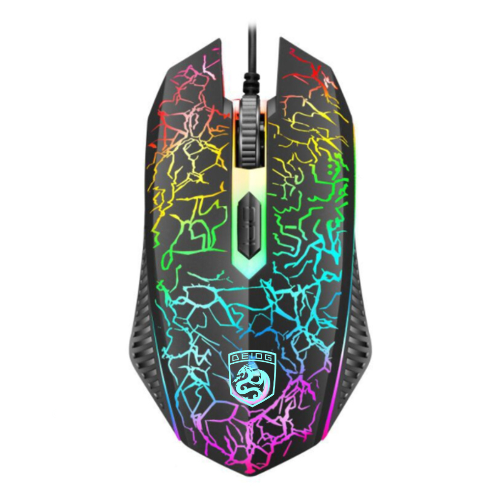 Chuột Gaming DEIOG A1 độ nhạy 1600 DPI cảm biến led rgb phiên bản nâng cấp hàng chính hãng