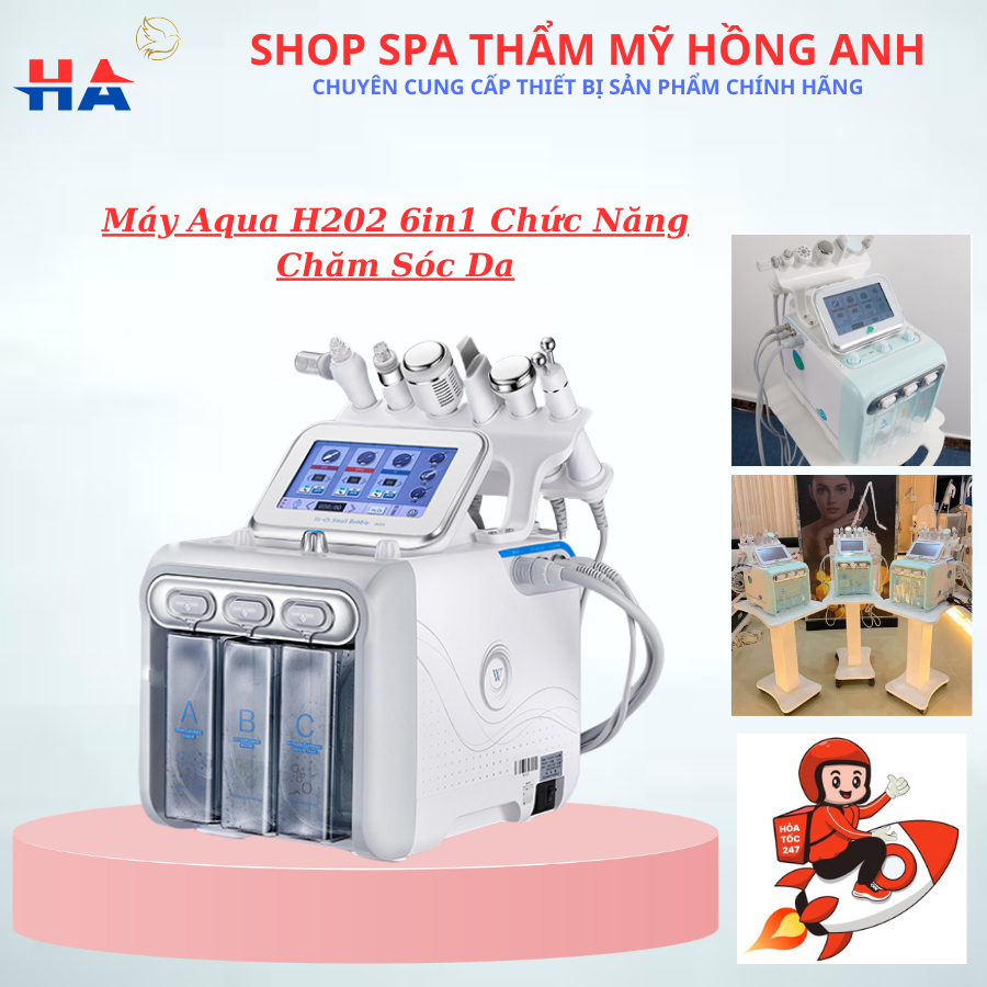 Máy Aqua Super H2O2- 6in1 Máy Chăm Sóc Da Đa Năng Spa, Bảo Hành 12 ...