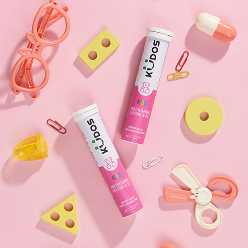 Combo 2 Tuýp TPBVSK Viên sủi KUDOS KIDS bổ sung canxi và vitamin tổng hợp cho trẻ em (20 viên/tuýp)