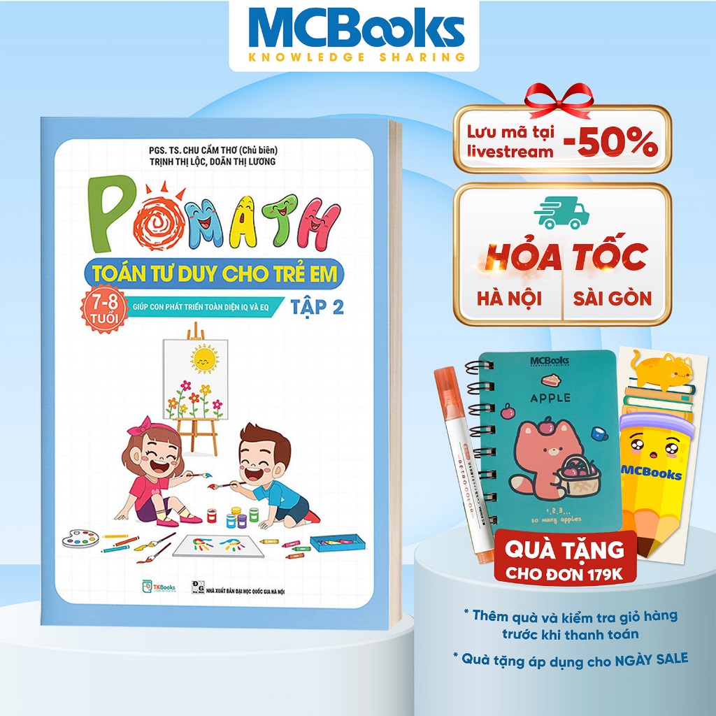 Sách -  POMath - Toán tư duy cho trẻ em 7-8 tuổi tập 2