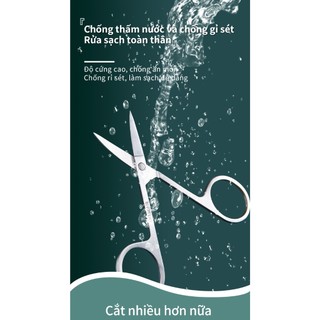 Kéo Cắt Tỉa Lông Mày Mũi Cong Nhọn Thép Không Gỉ Cao Cấp - LMLTOP