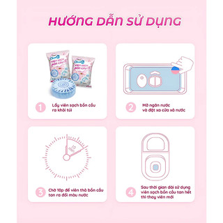 Viên thả bồn cầu CleanZ diệt vi khuẩn hương đào 50g/gói