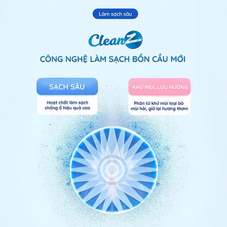 Viên thả bồn cầu CleanZ diệt vi khuẩn hương đào 50g/gói