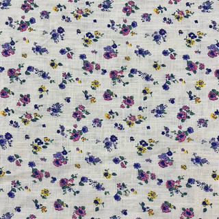 Vải Linen Bố Bột In Hoa Nhí Dày Dặn Mềm Rũ Chưa Wash Khổ 1m45 Đã Wash Khổ 1m40
