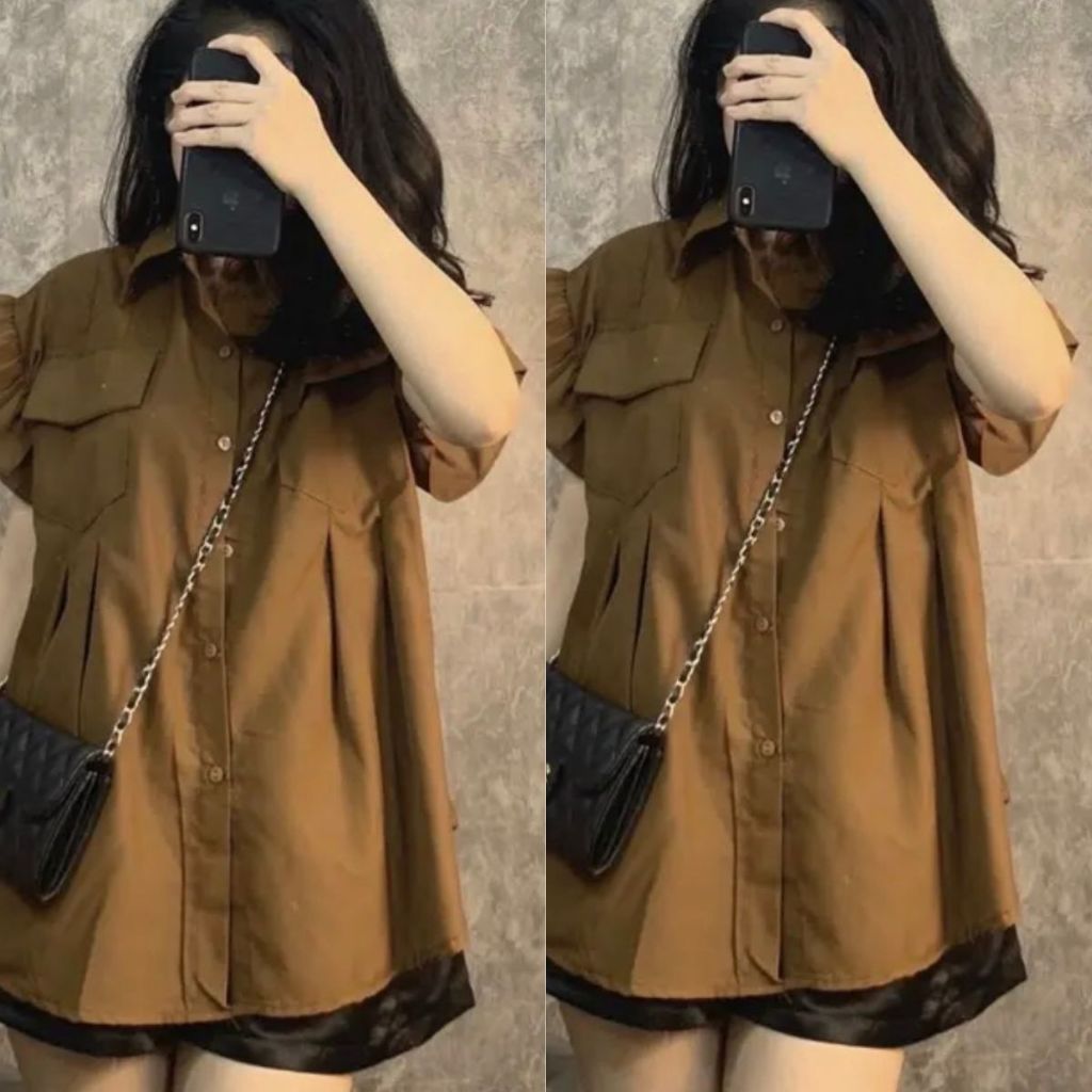 Set Đồ Nữ Đẹp Sang Chảnh Bigsize ESHOP MS183 - Đồ Bộ Nữ Mặc Nhà Quần Đùi Áo Sơ Mi Mùa Hè Thoáng Mát