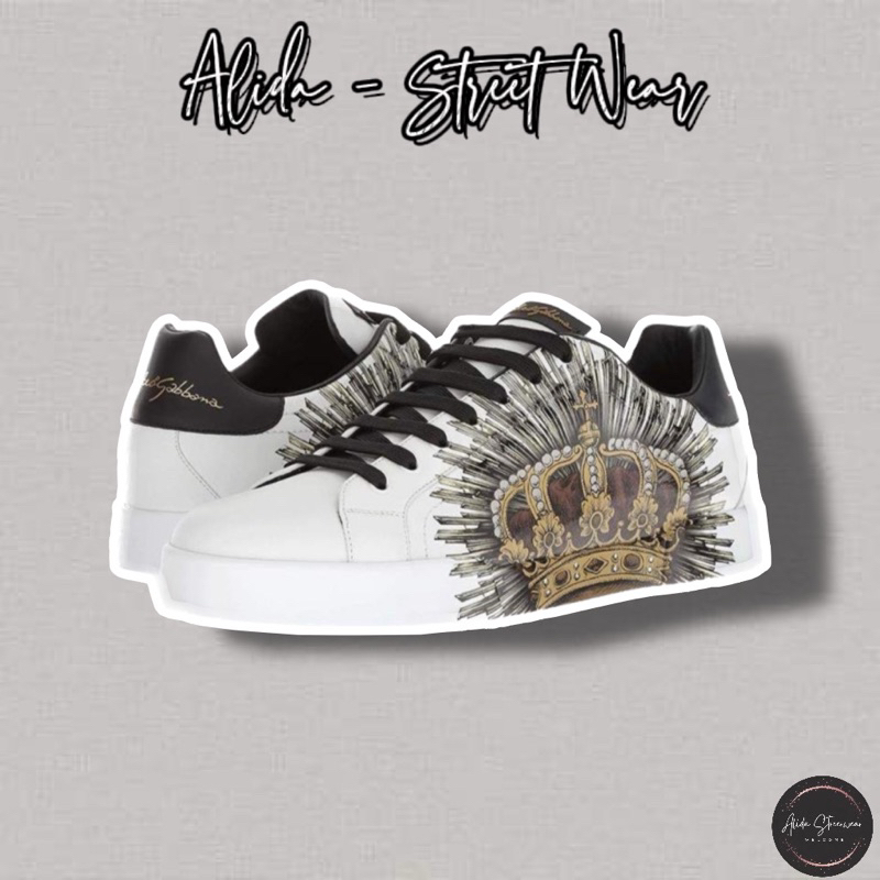 ⚡️[Hight Quality] Giày D1.lc1 Portofino In Printed Sneakers - Điểm Nhấn Logo Vương Miện Cao Cấp - Loại 1 Full Box QCCC