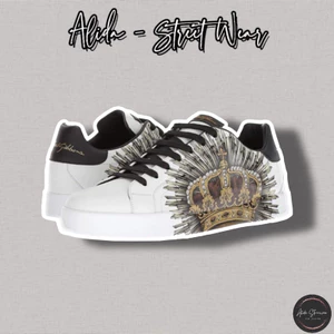 ⚡️[Hight Quality] Giày D1.lc1 Portofino In Printed Sneakers - Điểm Nhấn Logo Vương Miện Cao Cấp - Loại 1 Full Box QCCC