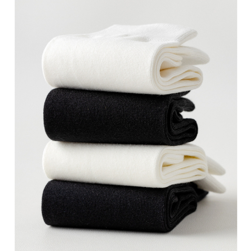 Tất trơn Cao Cổ REDLABEL Unisex Vớ Nam Nữ Dày Dặn Co Giãn