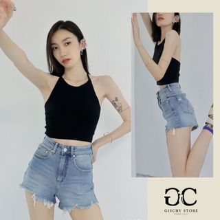 A05-Áo Croptop Ba Lỗ SẴN MÚT NGỰC GISCHY Thiết Kế Kiểu Dáng Basic Tôn Body Áo Ngắn Sát Nách Chất Tăm Lạnh Siêu Mát