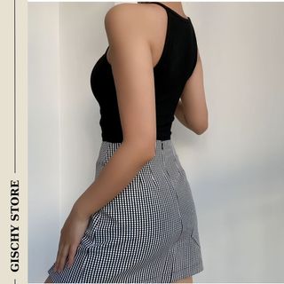 A05-Áo Croptop Ba Lỗ SẴN MÚT NGỰC GISCHY Thiết Kế Kiểu Dáng Basic Tôn Body Áo Ngắn Sát Nách Chất Tăm Lạnh Siêu Mát