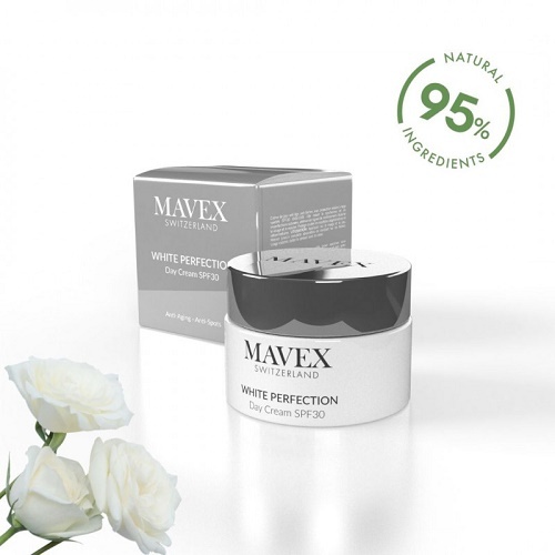 Kem dưỡng trắng da ban ngày SPF30 Mavex White Perfection giảm lão hoá, mờ thâm 50ml