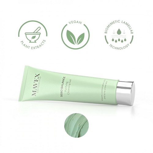 Gel Rửa Mặt Cho Da Dầu Mụn MAVEX Sebo Balance Giúp Điều Tiết Dầu Và Giảm Thâm Mụn 150ml