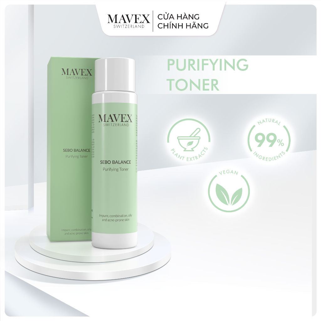 Nước cân bằng Mavex Sebo Balance cho da dầu mụn 200ML