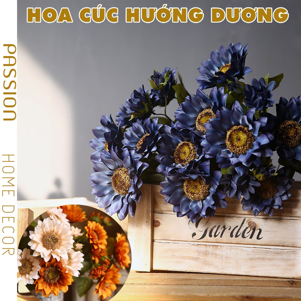 Hoa Hướng Dương Trang Trí Làm Đạo Cụ Phong Cách Tranh Sơn Dầu