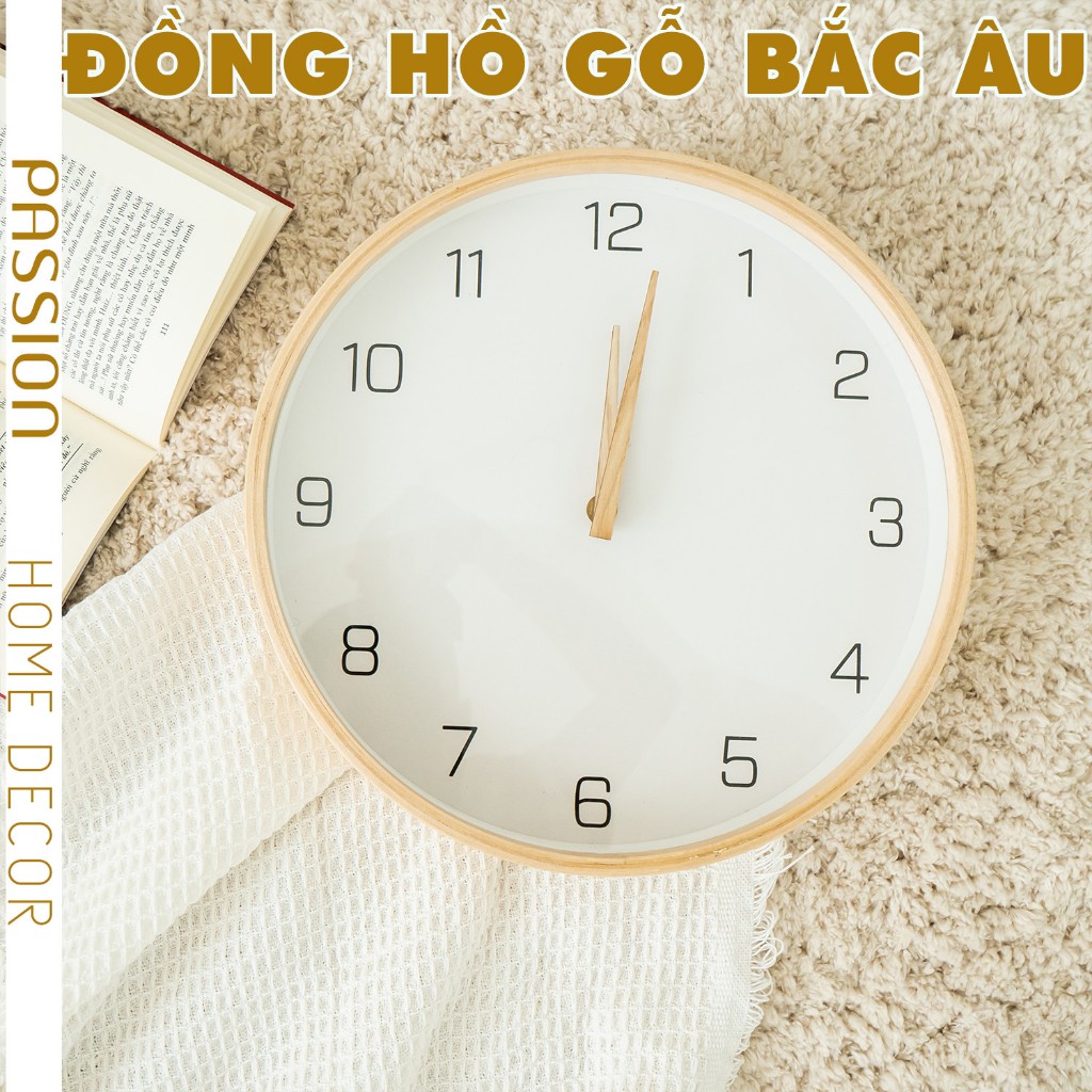 Đồng Hồ Treo Tường Khung Gỗ Sang Trọng