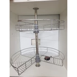 Kệ Bếp Tổng Kho Phụ Kiện Hundy - Mâm Xoay Góc 3/4 Inox Sáng Bóng 2 Tầng Bền Bỉ Tiện Lợi Tải Trọng 25Kg — ảnh 8