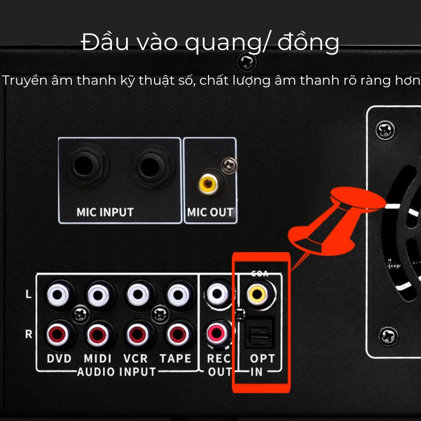Amply đẩy liền vang 12 sò Gunssi AV 5200 công suất cực khủng 1400W, âm ly karaoke bluetooth, hát karaoke nghe nhạc chất
