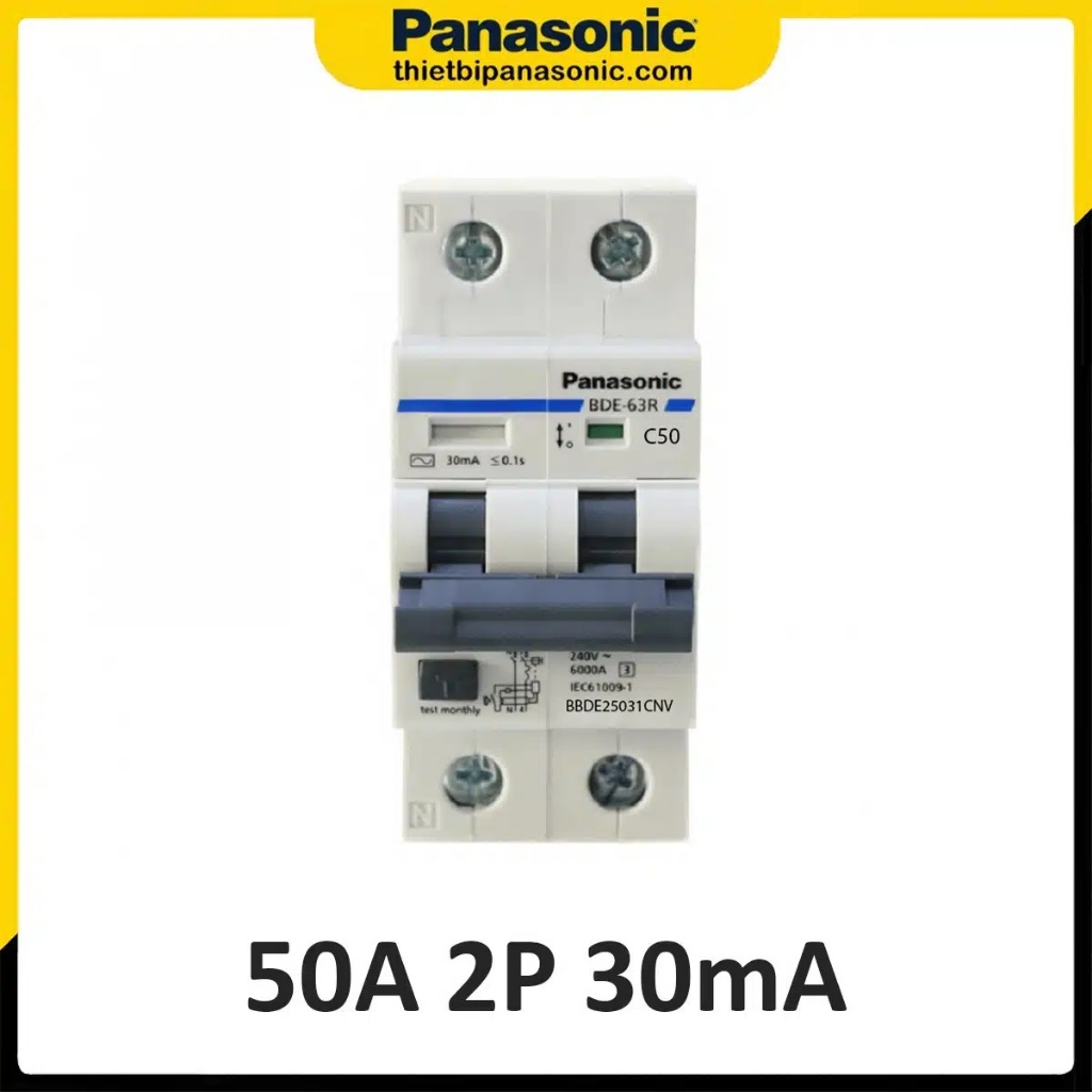 Attomat Chống giật RCBO 50A - 63A Panasonic | Shopee Việt Nam