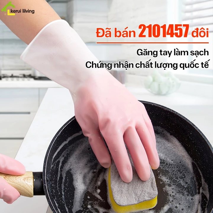 Găng tay cao su rữa chén bát giặt đồ AIGE,bao tay cao su rữa chén bát cao cấp cực bền,bao tay cao su