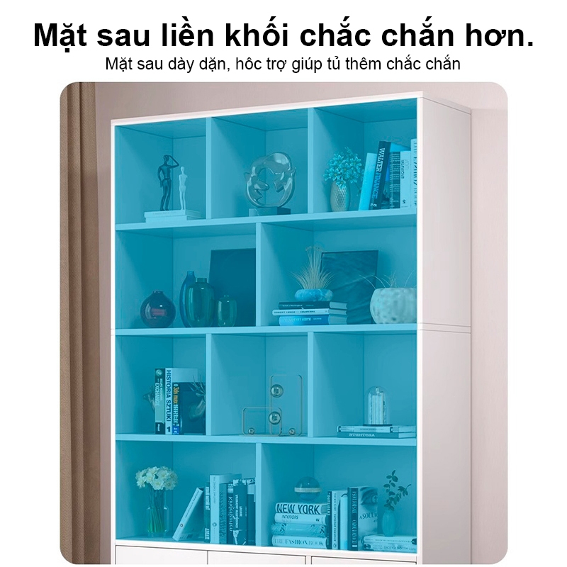 SUNNY Kệ sách gỗ Tủ đựng đồ nhiều ngăn chất liệu MDF hiện đại chống nước tốt - 1M6