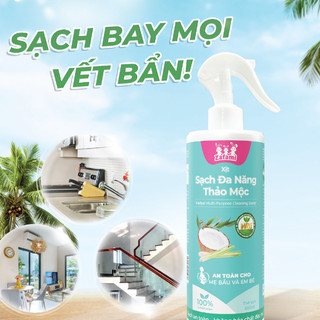Combo 4 chai Xịt tẩy rửa thảo mộc đa năng Zafami an toàn cho mẹ và bé Herbal Multi Purpose Cleaning Spray 500mL