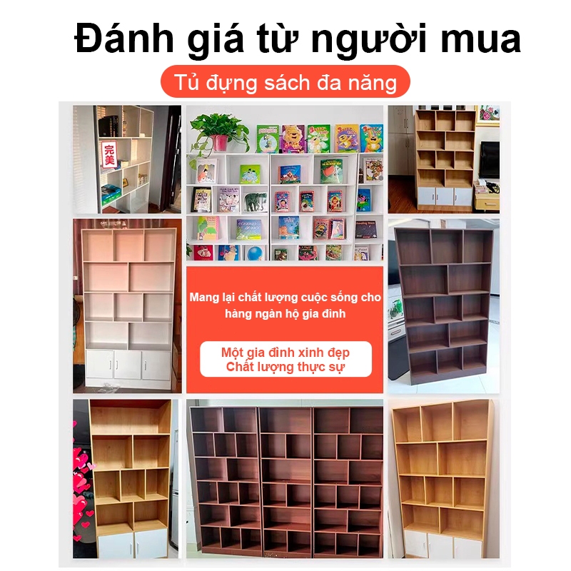 SUNNY Kệ sách gỗ Tủ đựng đồ nhiều ngăn chất liệu MDF hiện đại chống nước tốt - 1M6