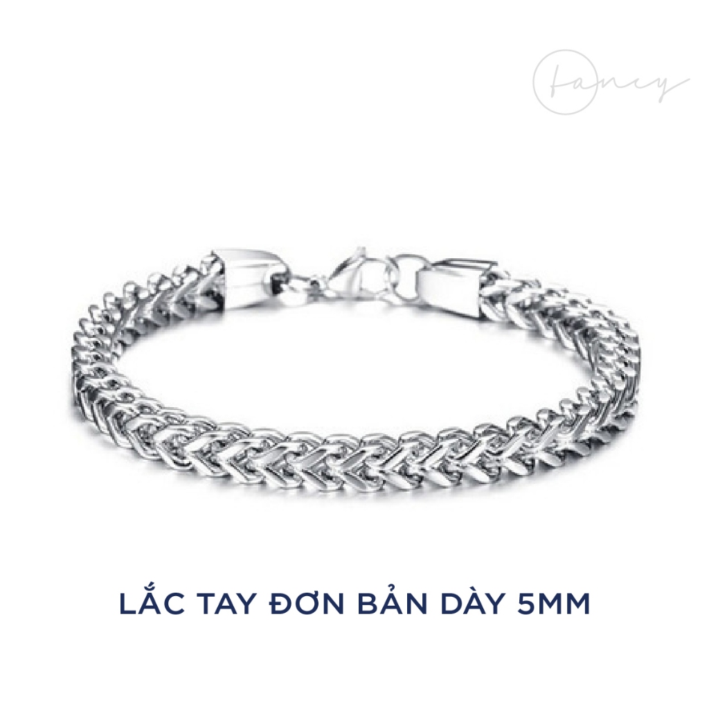 Vòng tay unisex thép titan không gỉ, lắc tay nam nữ phụ kiện thời trang Fancy nhiều mẫu tùy chọn