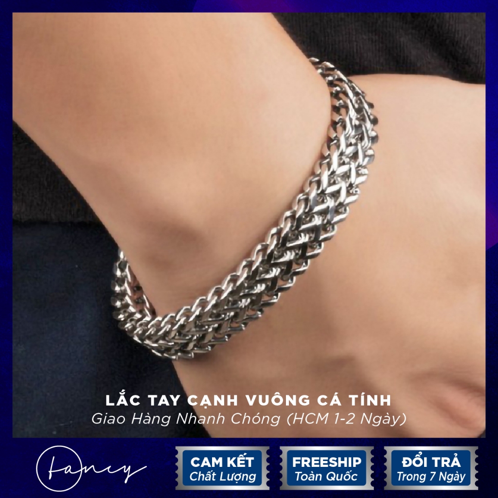 Vòng tay unisex thép titan không gỉ, lắc tay nam nữ phụ kiện thời trang Fancy nhiều mẫu tùy chọn
