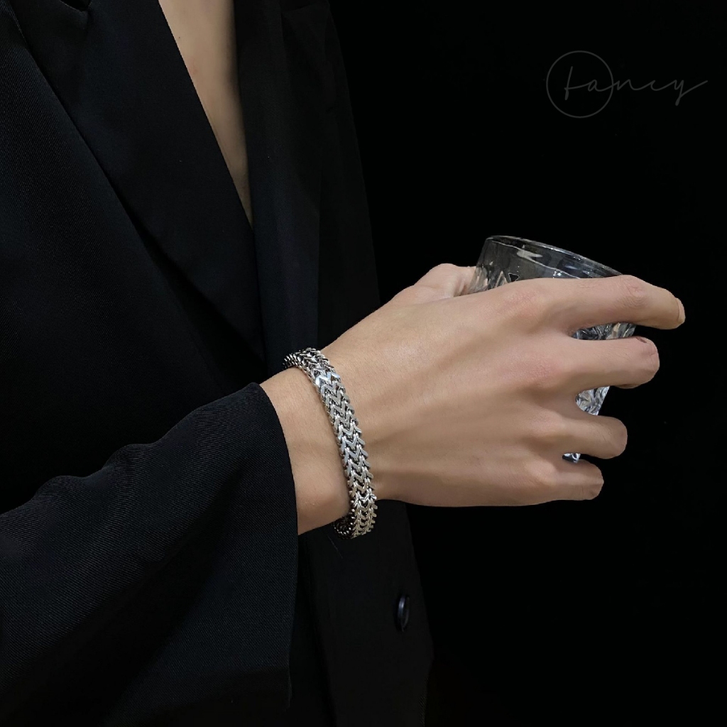 Vòng tay unisex thép titan không gỉ, lắc tay nam nữ phụ kiện thời trang Fancy nhiều mẫu tùy chọn