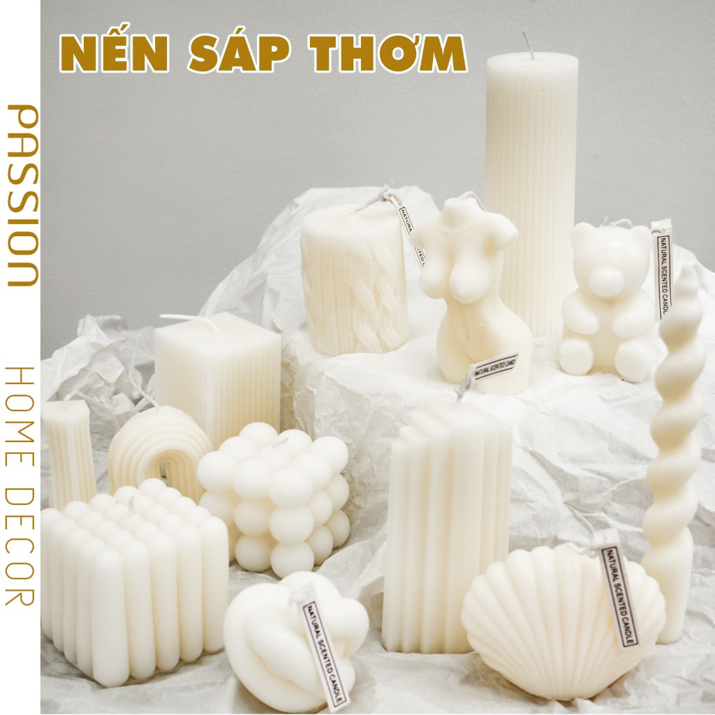 Nến thơm, nến decor trang trí phòng khách phong cách Hàn Quốc Vintage