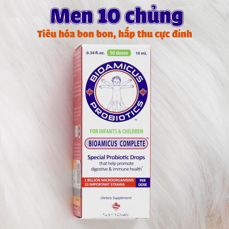 Men Vi Sinh 10 Chủng Bioamicus Complete 10ml | Shopee Việt Nam