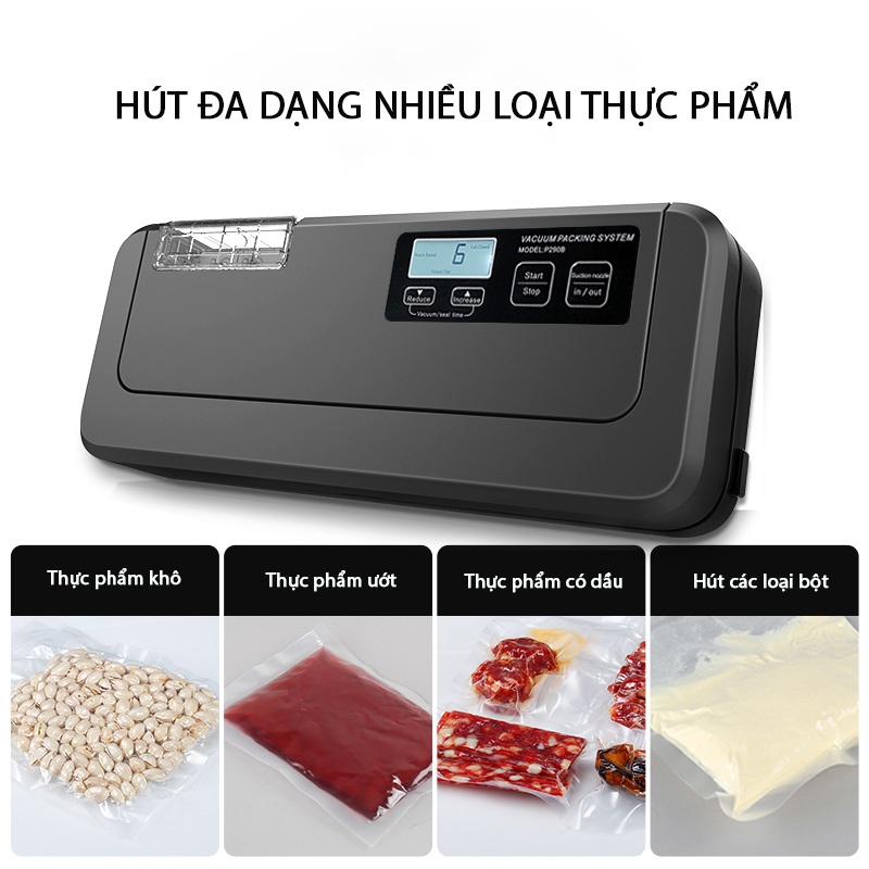 Máy hút chân không Shineye P290B - KHÔNG KÉN TÚI - Công suất, lực hút cực mạnh, hút kiệt, thao tác tự động, hút ướt khô