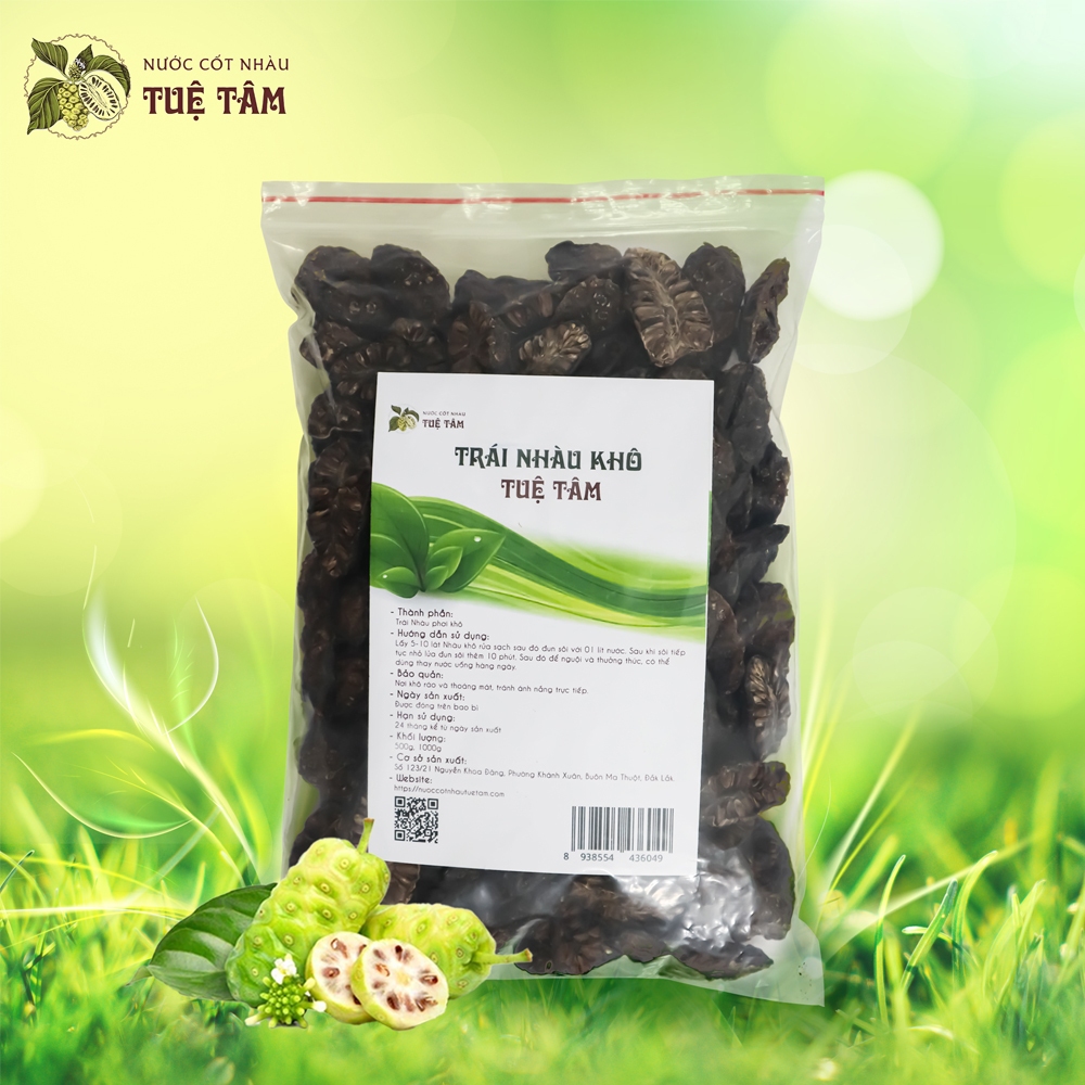 Trà nhàu khô 1kg – trái nhàu sấy khô Tuệ Tâm dễ uống, hỗ trợ tiêu hóa