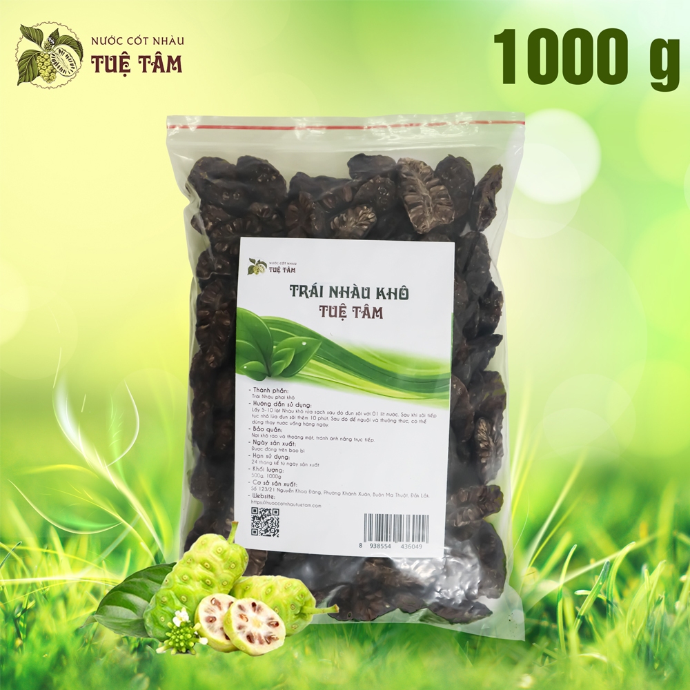 Trà nhàu khô 1kg – trái nhàu sấy khô Tuệ Tâm dễ uống, hỗ trợ tiêu hóa