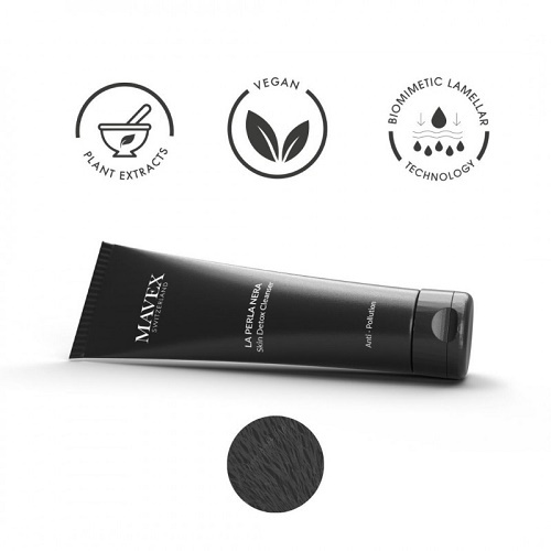 Sữa rửa mặt Mavex La Perla Nera than hoạt tính làm sạch sâu, săn chắc da 150ML